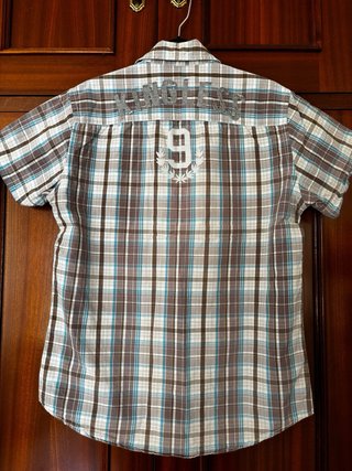 Camisa de cuadros manga corta