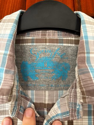 Camisa de cuadros manga corta