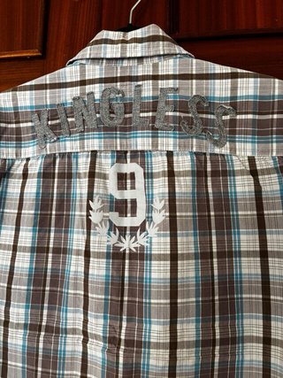 Camisa de cuadros manga corta