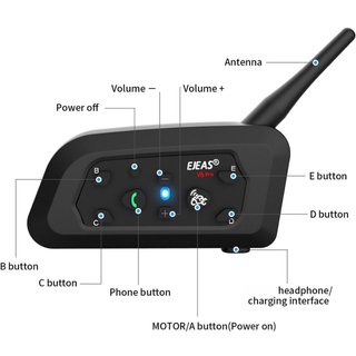 2 Intercomunicadores Moto EJEAS V6 Pro