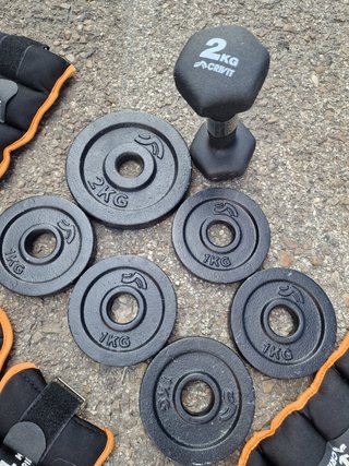 Set Tobilleras 1kg y 0.75kg + Discos