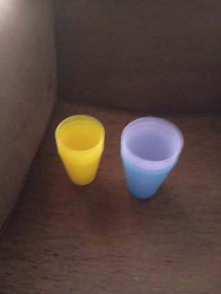 8 Vasos Plástico Colores Picnic