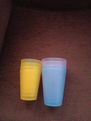 8 Vasos Plástico Colores Picnic