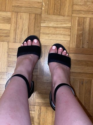 Sandali neri tacco