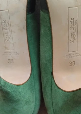Zapatos de tacón verdes