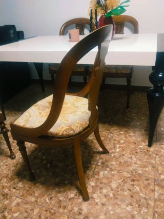 4 sillas de comedor estilo luis felipe siglo XIX