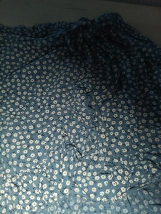 Falda floral azul talla M