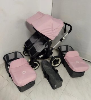 Bugaboo Donkey  Gris yRosa Melange