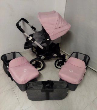 Bugaboo Donkey  Gris yRosa Melange