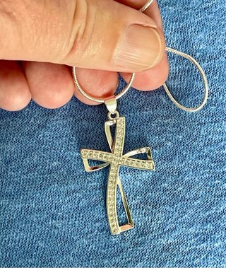 Colgante Cruz Plata 925 Circonitas