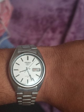 Reloj Seiko 5 Automático Plata Blanco