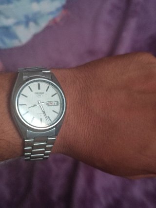 Reloj Seiko 5 Automático Plata Blanco