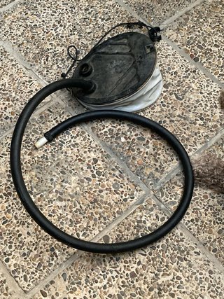 Inflador de pie con manguera
