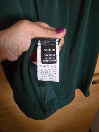 Vestido verde manga larga