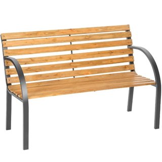 Panchina da giardino Michaela, in legno 2 posti 119,5 x 62