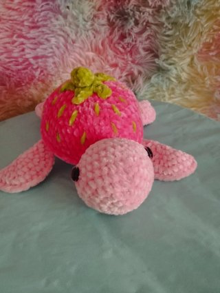 Tortuga a crochet fresa