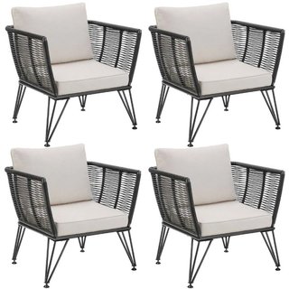 Set di poltrone da giardino Sundo con design a corda