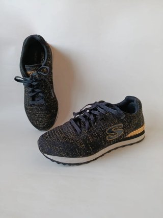 Zapatillas Skechers Mujer Talla 36 Negro/Dorado