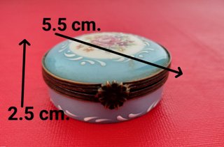 Caja Joyero antiguo con flores rosas Limoges