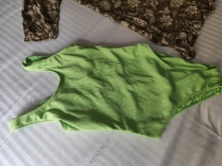 Conjunto Kaftan y Bañador Verde Lima