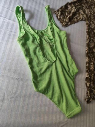 Conjunto Kaftan y Bañador Verde Lima