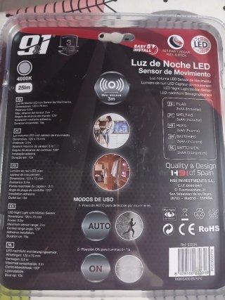 Pack 2 Luces LED con Sensor Movimiento