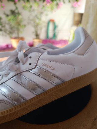 Zapatillas Adidas Samba Blancas/Plata