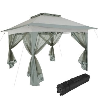 Gazebo pieghevole Carabobo 3,64x3,64x2,94m · Metallo · Tende