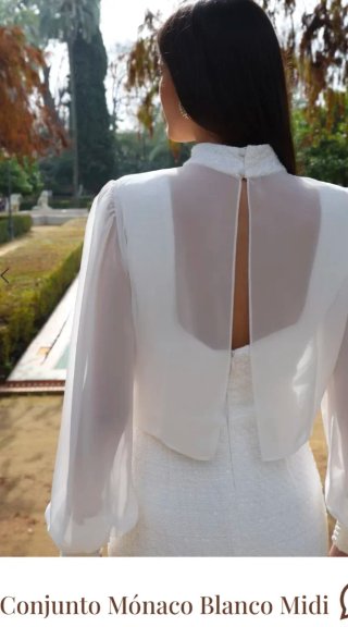 Vestido Mónaco Midi Blanco Rocio Osorno.