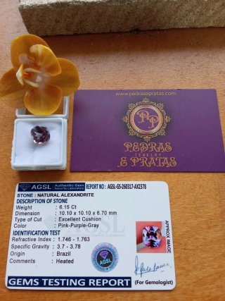 Alexandrita Natural 6,15 ct com Certificado