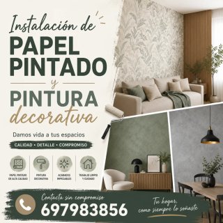 Instalación Papel Pintado y Pintura Decorativa