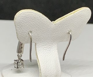 Pendientes colgantes diamantes oro blanco18k