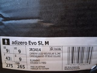 Adidas Adizero Evo SL Negro/Rojo