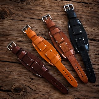 Correa de reloj cuero bund artesanal 18-26 mm