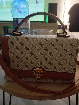 Bolso y zapatos mujer beige/marrón