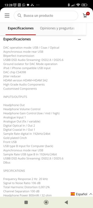 Marantz HD-DAC1 DAC/Amplificador de Auriculares