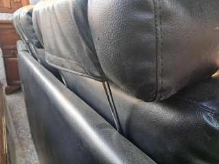 Sofá Chaiselongue Negro Piel