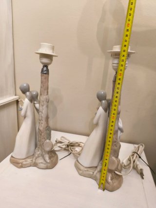 Lámparas antiguas de porcelana