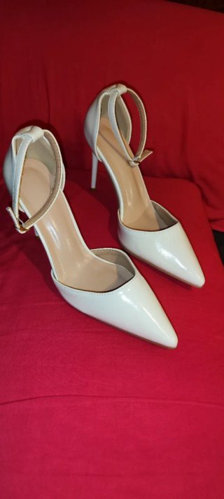 Zapatos de tacón blancos Talla 39