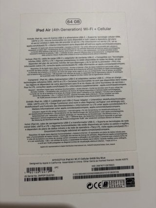 iPad Air 4 64GB Azul