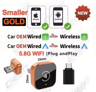 Adaptador CarPlay Android Auto Inalámbrico WiFi 5.