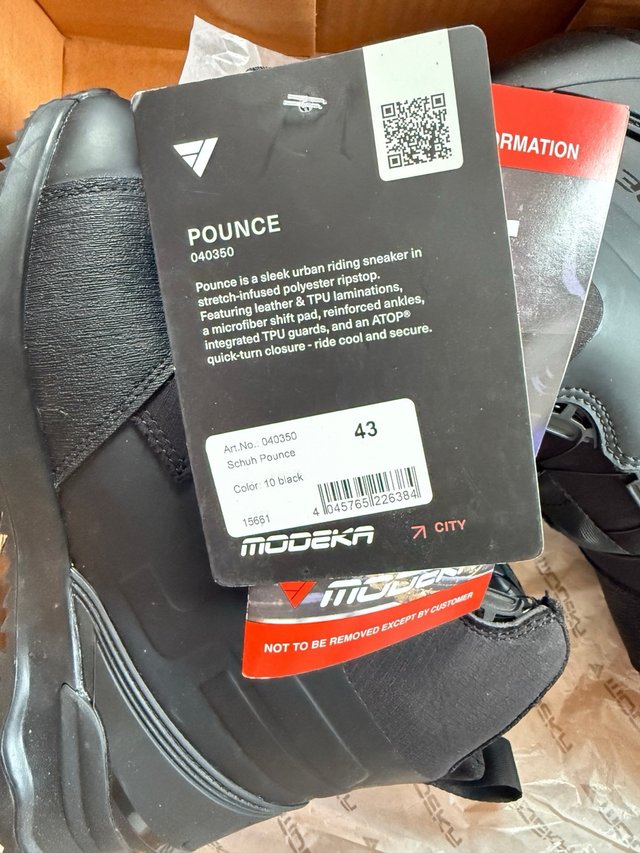 Modeka Pounce Botas Moto Negras