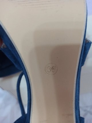 Zapatos de tacón azul eléctrico para mujer