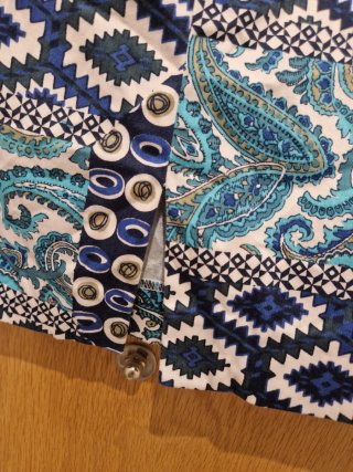 Falda estampada azul
