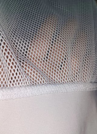 Chaqueta blanca baseball/rejilla POLINESIA