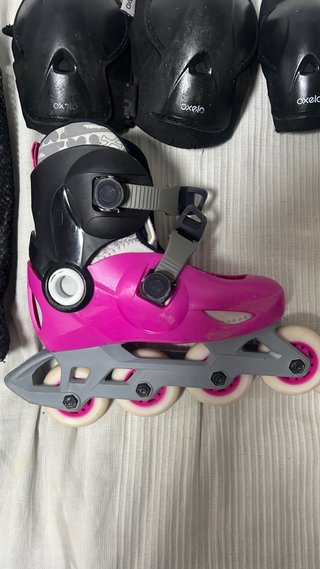 Patines Oxelo Niña Talla 26-29 + Protecciones