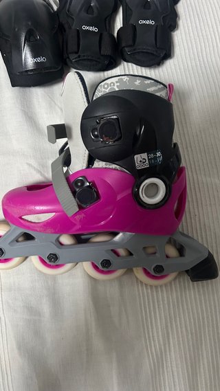 Patines Oxelo Niña Talla 26-29 + Protecciones
