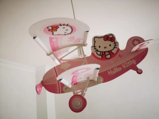 Lámpara Avión Hello Kitty Rosa