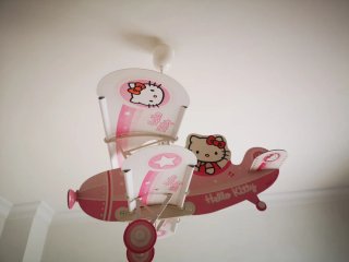 Lámpara Avión Hello Kitty Rosa