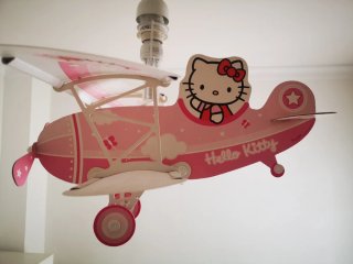 Lámpara Avión Hello Kitty Rosa